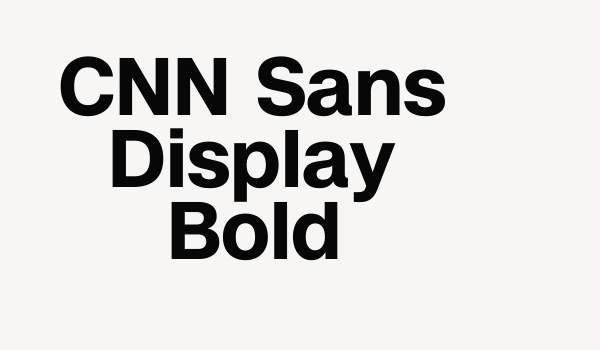 CNN Sans Display Bold Font