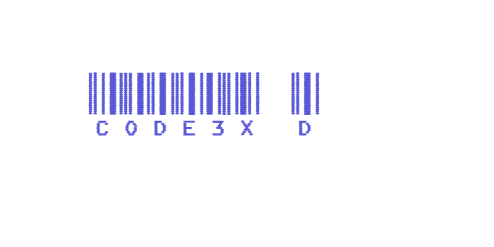 CODE3X D Font