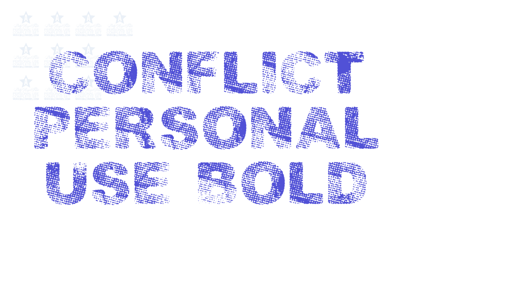 CONFLICT PERSONAL USE Bold-font-download