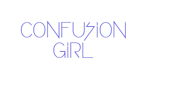 CONFUSION GIRL Font Download