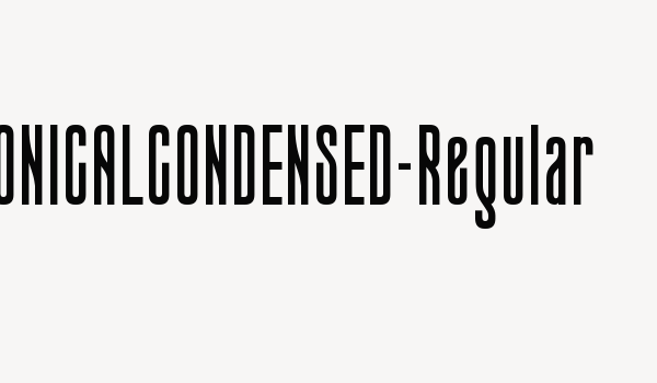 CONICALCONDENSED-Regular Font