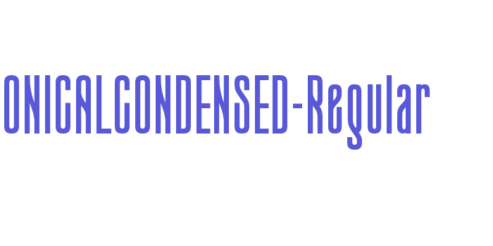 CONICALCONDENSED-Regular Font Download