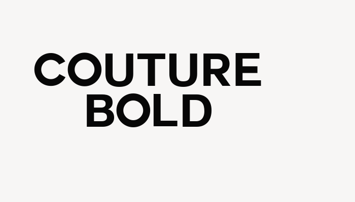 COUTURE Bold font download