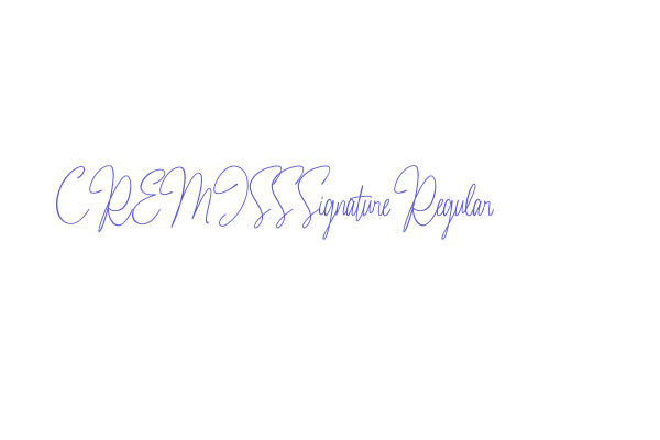 CREMISS Signature Regular Font