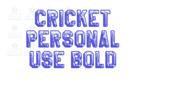 CRICKET PERSONAL USE Bold font free