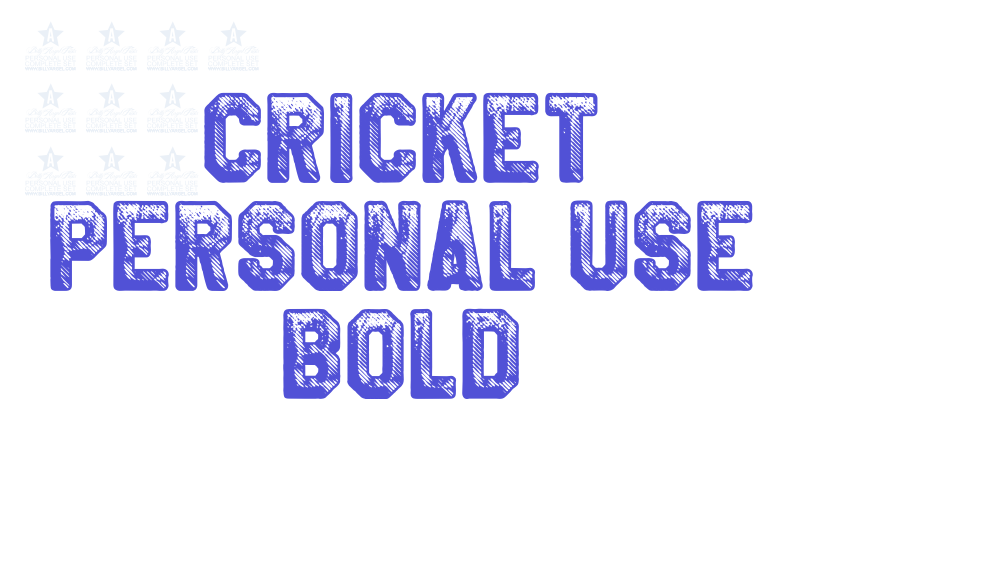 CRICKET PERSONAL USE Bold-font-download