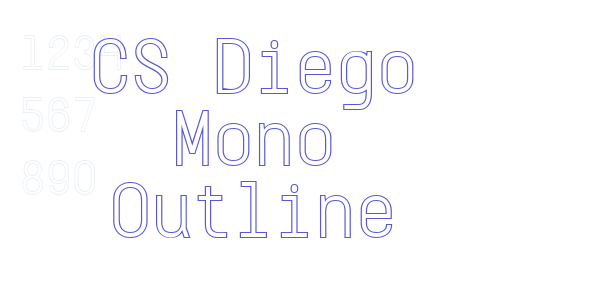 CS Diego Mono Outline font free