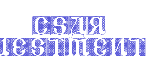 CSAR VESTMENT Font