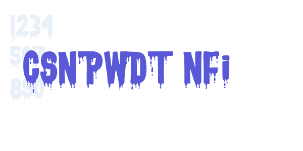 CSNPWDT NFI font free