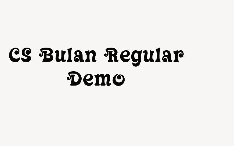 CS Bulan Regular Demo Font