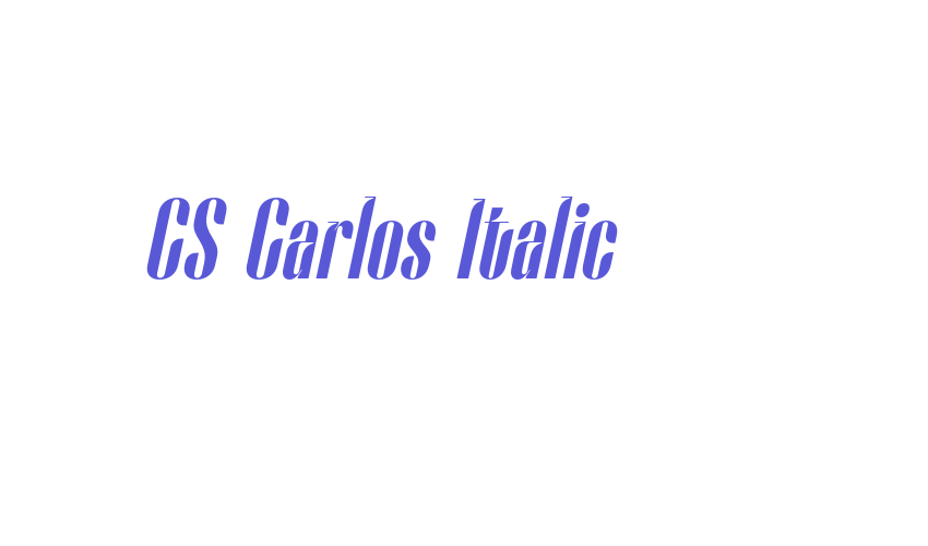 CS Carlos Italic Font