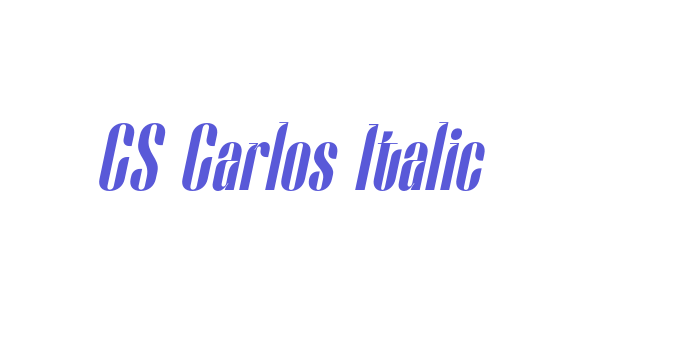 CS Carlos Italic Font Download