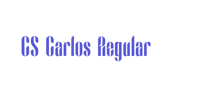 CS Carlos Regular Font Download