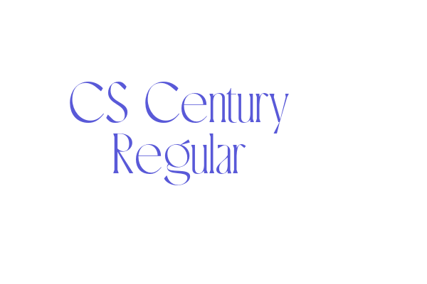 CS Century Regular Font