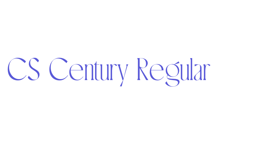 CS Century Regular Font