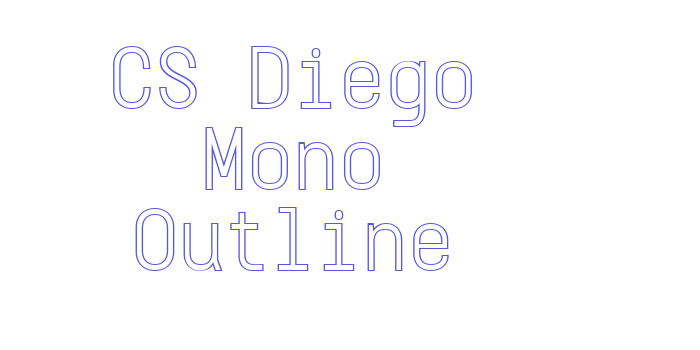 CS Diego Mono Outline Font Download