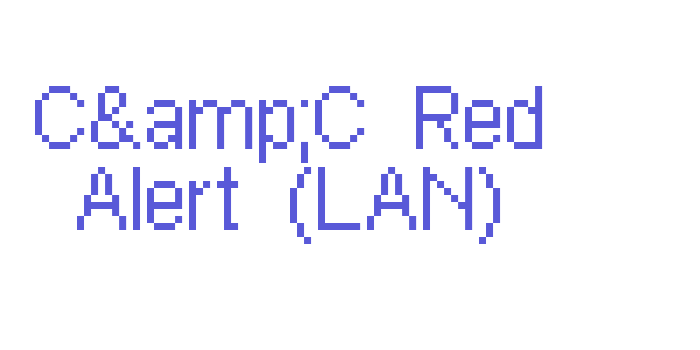 C&C Red Alert (LAN) Font Download