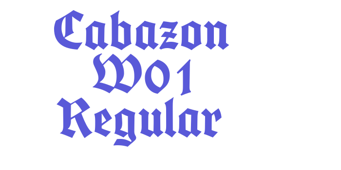 Cabazon W01 Regular Font