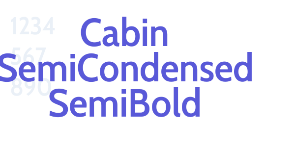 Cabin SemiCondensed SemiBold font