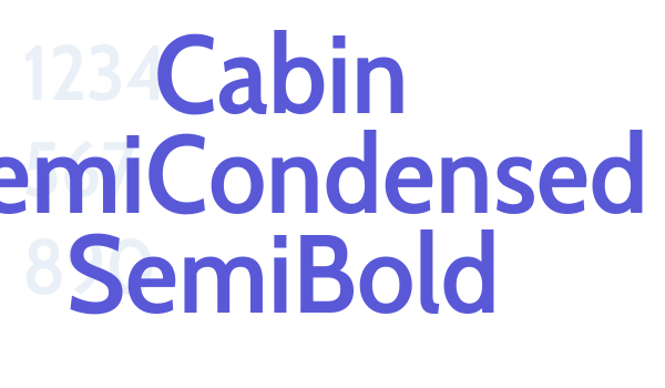 Cabin SemiCondensed SemiBold Font