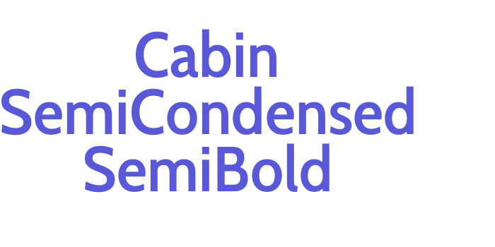 Download Cabin SemiCondensed SemiBold Font