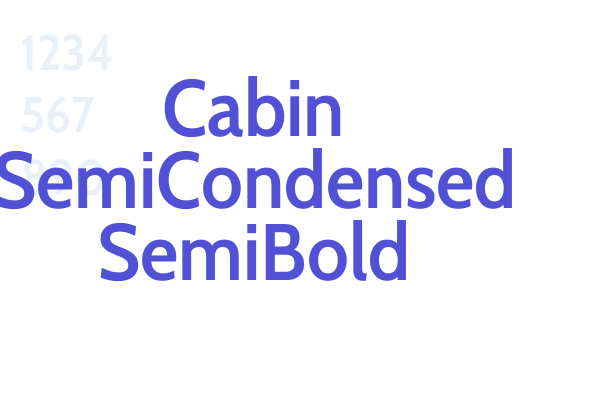 Cabin SemiCondensed SemiBold