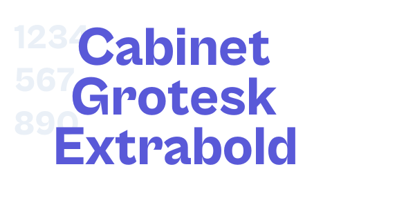 Cabinet Grotesk Extrabold font free