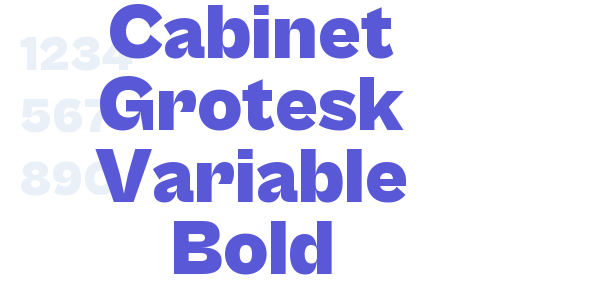 Cabinet Grotesk Variable Bold font free