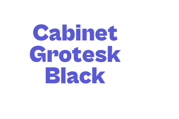 Cabinet Grotesk Black Font