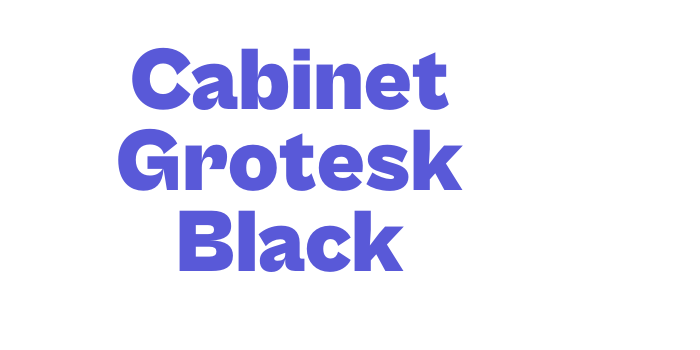 Cabinet Grotesk Black Font Download