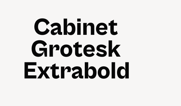 Cabinet Grotesk Extrabold Font