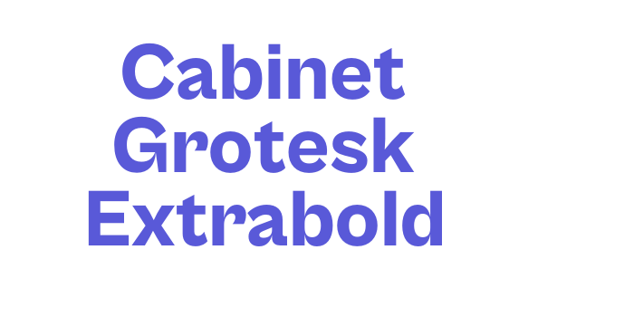 Cabinet Grotesk Extrabold Font Download