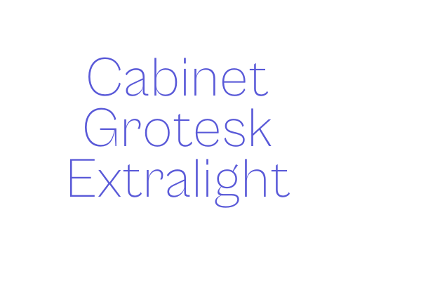 Cabinet Grotesk Extralight Font