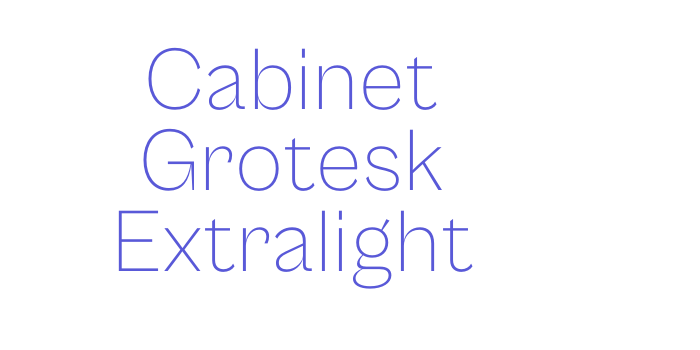 Cabinet Grotesk Extralight Font Download