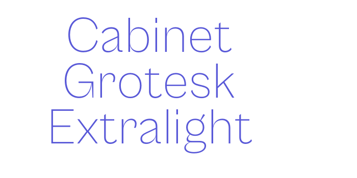 Cabinet Grotesk Extralight Font