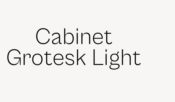 Cabinet Grotesk Light Font