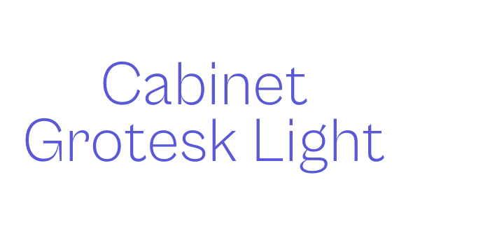 Cabinet Grotesk Light Font Download