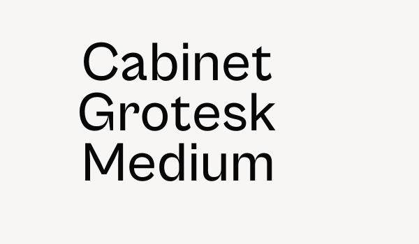 Cabinet Grotesk Medium Font