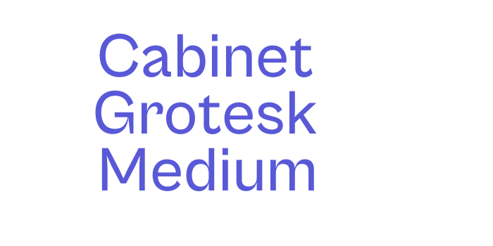 Cabinet Grotesk Medium Font Download