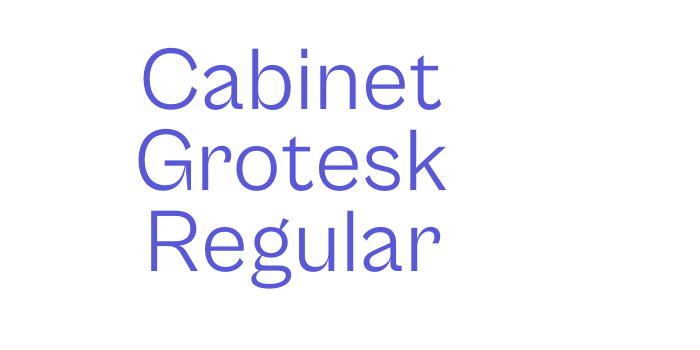 Cabinet Grotesk Regular Font Download