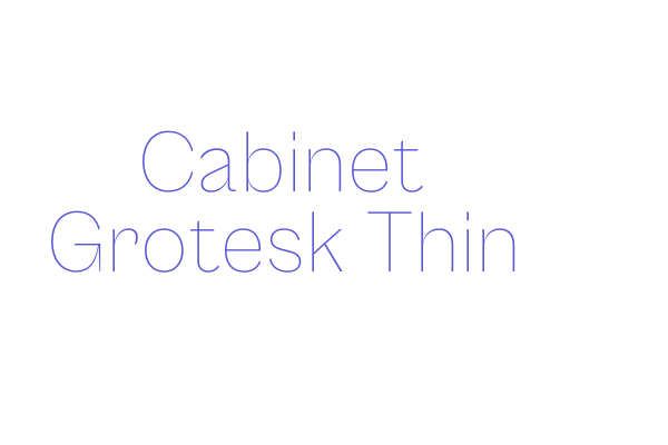 Cabinet Grotesk Thin Font