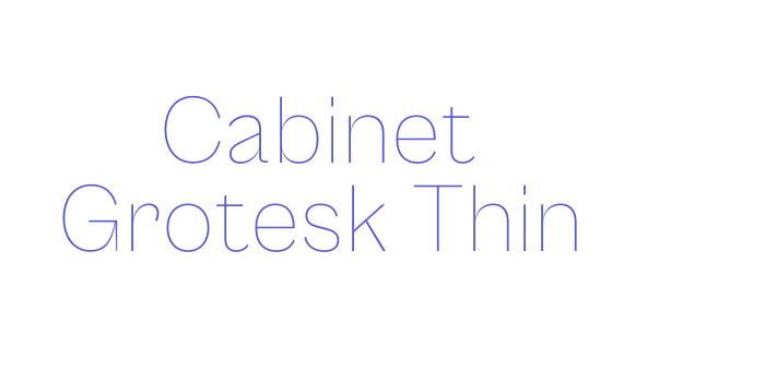 Cabinet Grotesk Thin Font Download