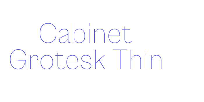 Cabinet Grotesk Thin Font