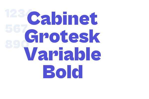 Cabinet Grotesk Variable Bold