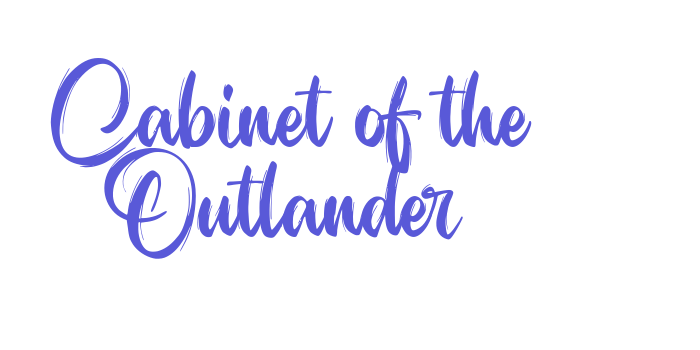 Cabinet of the Outlander Font