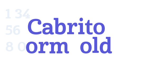 Cabrito Norm Bold font free