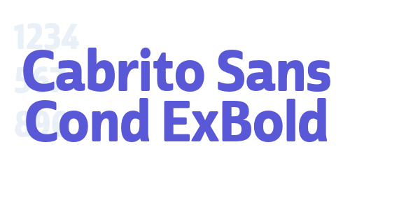 Cabrito Sans Cond ExBold font free