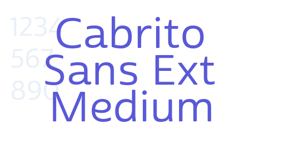 Cabrito Sans Ext Medium font free