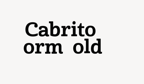 Cabrito Norm Bold Font