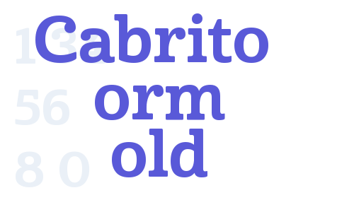 Cabrito Norm Bold Font Download